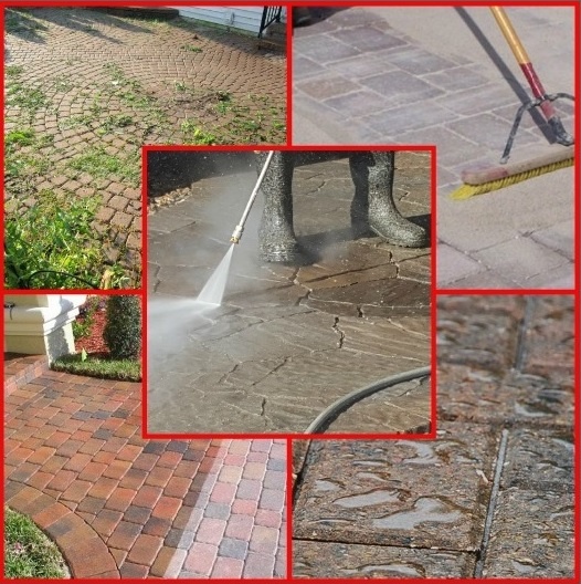 Paver Patio Clean Sand And Commercial Seal Ohio Power